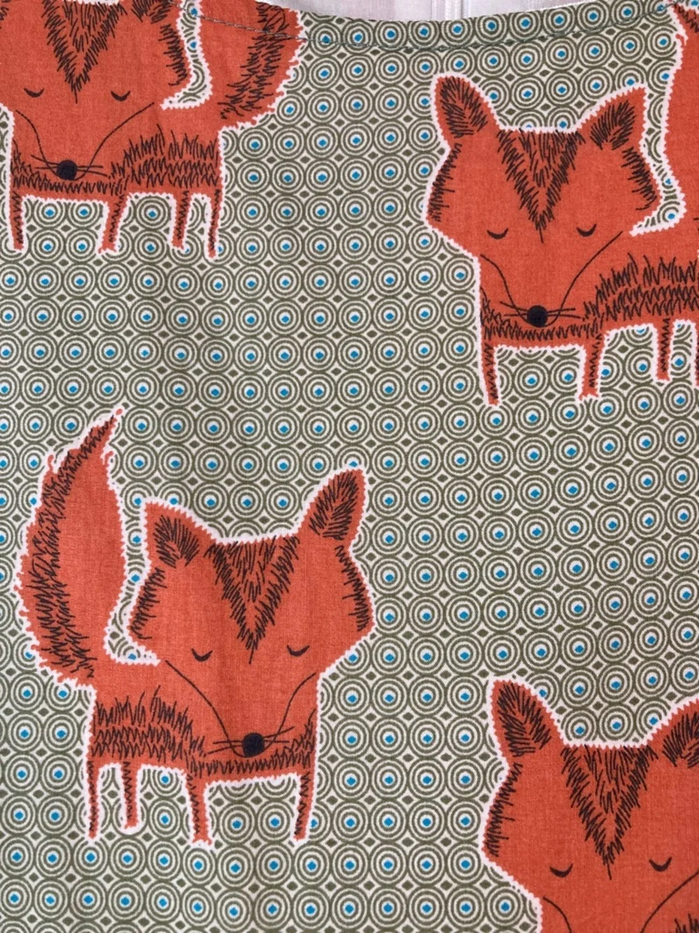 L.A. Soul Fox print Fit and Flare Dress Retro Sleeveless Whimsical Novelty sz S - Picture 5 of 10